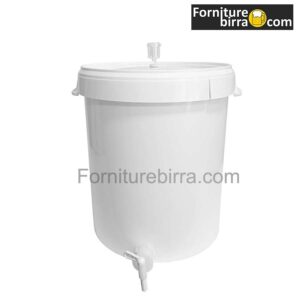 Secchio fermentatore in plastica da 32 lt bianco